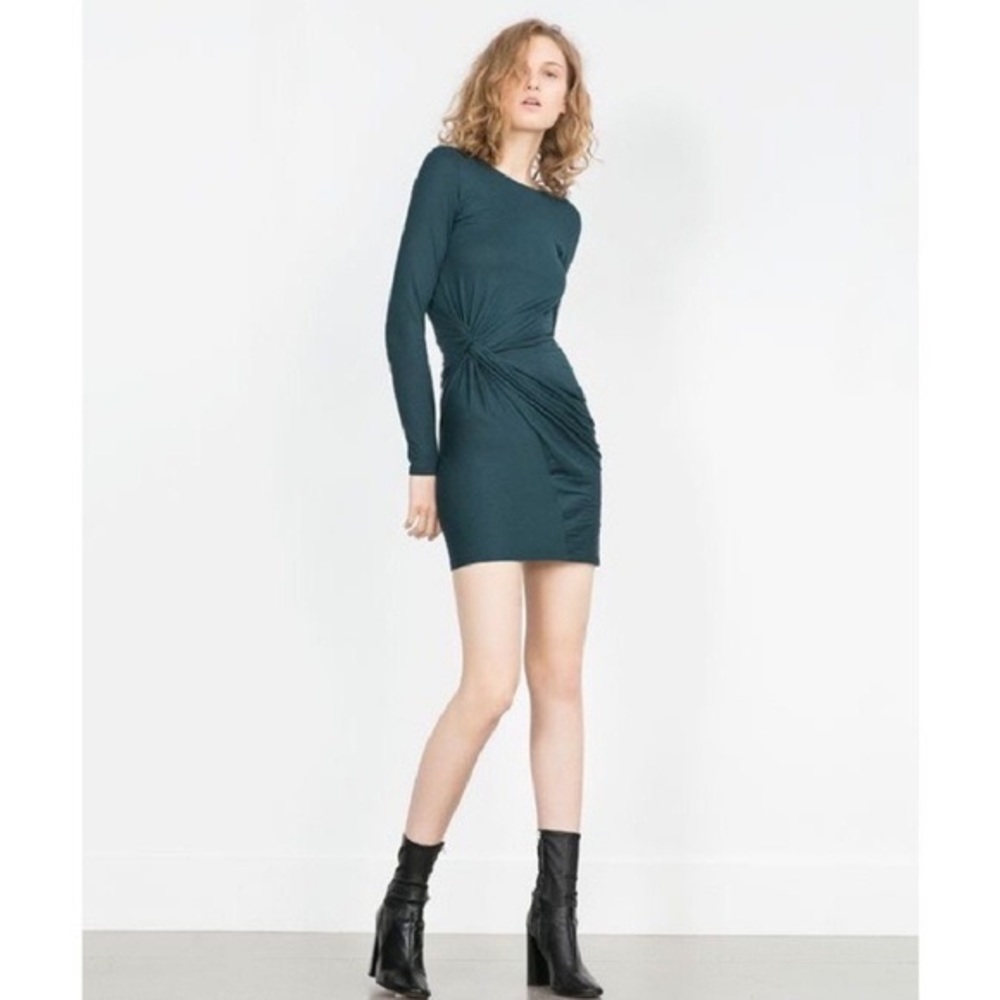 Zara w&b collection long sleeve dress